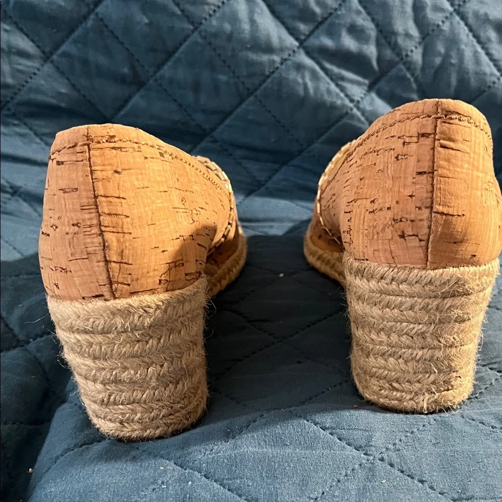 Jack Rogers Cork Espadrille Wedge Sandals in Natural